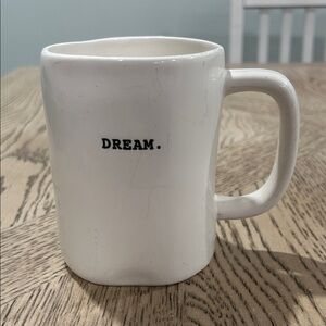 Rae Dunn Cream Mug with 'DREAM' Text